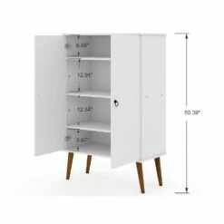 Manhattan Comfort Tribeca Shoe Cabinet - 35.43-in X 50-in - White 11 Manhattan Comfort Tribeca Shoe Cabinet - 35.43-in X 50-in - White -Storage Furniture Sales 2024 330741048 AlternateImage2
