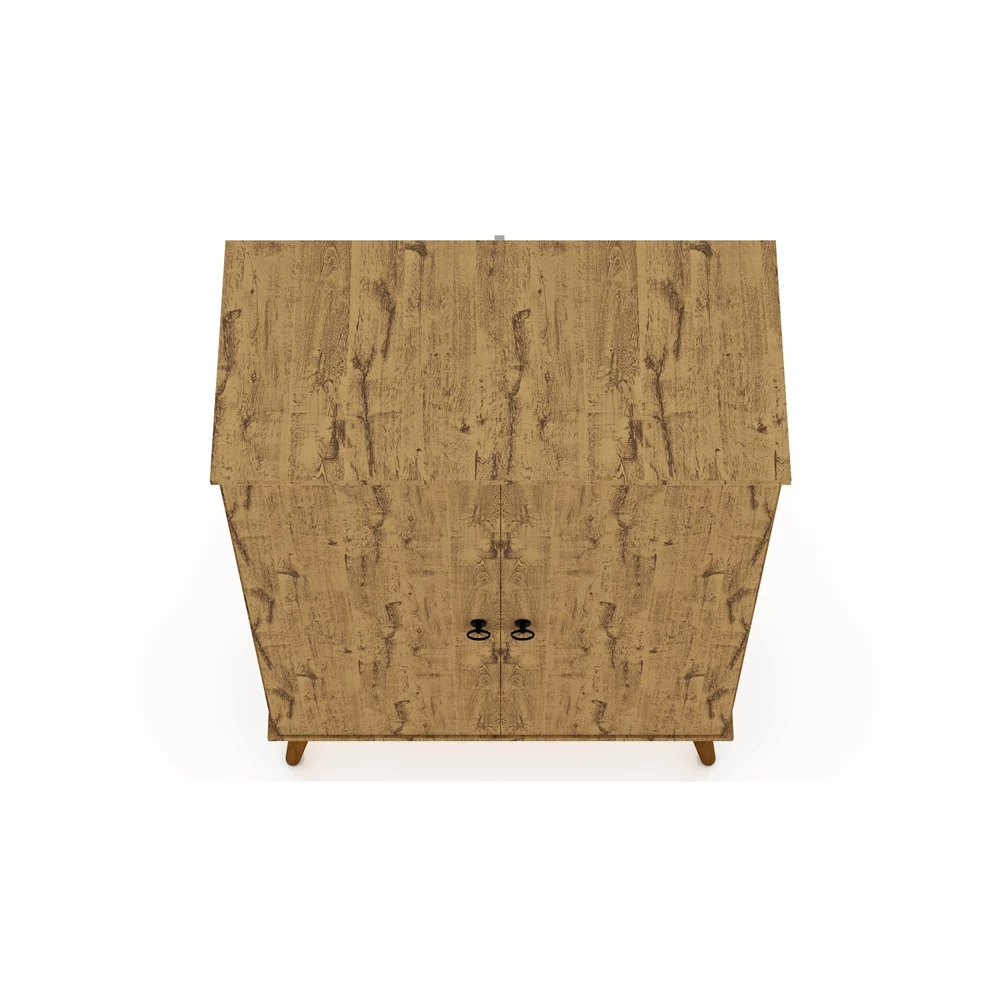 Manhattan Comfort Tribeca Shoe Cabinet - 35.43-in X 50-in - Natural Wood 5 Manhattan Comfort Tribeca Shoe Cabinet - 35.43-in X 50-in - Natural Wood - Image 5