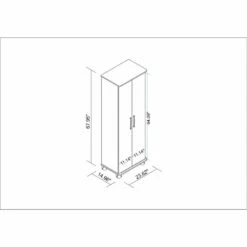 Manhattan Comfort Catalonia Mobile Shoe Closet 1.0 With 10 Shelves - 23.62-in X 67.95-in - White