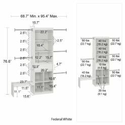Little Seeds Grow-with-Me Adjustable Kids' Closet Organizer System - 15.7-in X 76.6-in - White 15 Little Seeds Grow-with-Me Adjustable Kids' Closet Organizer System - 15.7-in X 76.6-in - White -Storage Furniture Sales 2024 330745739 AlternateImage5