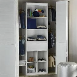 Little Seeds Grow-with-Me Adjustable Kids' Closet Organizer System - 15.7-in X 76.6-in - White 14 Little Seeds Grow-with-Me Adjustable Kids' Closet Organizer System - 15.7-in X 76.6-in - White -Storage Furniture Sales 2024 330745739 AlternateImage8