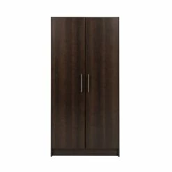 Prepac Elite Wardrobe Cabinet In Espresso Finish - 32-in
