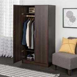 Prepac Elite Wardrobe Cabinet In Espresso Finish - 32-in -Storage Furniture Sales 2024 330746097 AlternateImage5