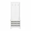 Prepac Narrow Hall Tree With 9 Shoe Cubbies In White Finish - 68-in X 27-in X 15.5-in