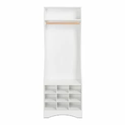 Prepac Compact Wardrobe With Shoe Storage In White Finish - 72-in X 25-in X 15.75-in -Storage Furniture Sales 2024 330746127 AlternateImage1