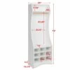 Prepac Compact Wardrobe With Shoe Storage In White Finish - 72-in X 25-in X 15.75-in