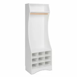 Prepac Compact Wardrobe With Shoe Storage In White Finish - 72-in X 25-in X 15.75-in -Storage Furniture Sales 2024 330746127 MainImage 001