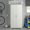 System Build Callahan Utility Storage Cabinet - 15.39-in X 23.7-in X 75-in - White