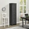 System Build Farmington Wide Storage Cabinet - 15.67-in X 18.19-in X 71.85-in - Rustic Gray