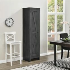 System Build Farmington Wide Storage Cabinet - 15.67-in X 18.19-in X 71.85-in - Rustic Gray