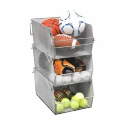 Seville Classics Large Stacking Storage Bin - 11-in - Satin Pewter - Set Of 2 7 Seville Classics Large Stacking Storage Bin - 11-in - Satin Pewter - Set Of 2 -Storage Furniture Sales 2024 330750533 AlternateImage2