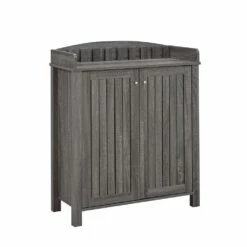 Brassex Multi-Tier Shoe Cabinet Grey - 12-Pair Capacity - 15.25-in X 33.5-in