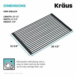 KRAUS Multipurpose Over-Sink Roll-Up Dish Drying Rack In Black 12 KRAUS Multipurpose Over-Sink Roll-Up Dish Drying Rack In Black -Storage Furniture Sales 2024 330764999 AlternateImage7