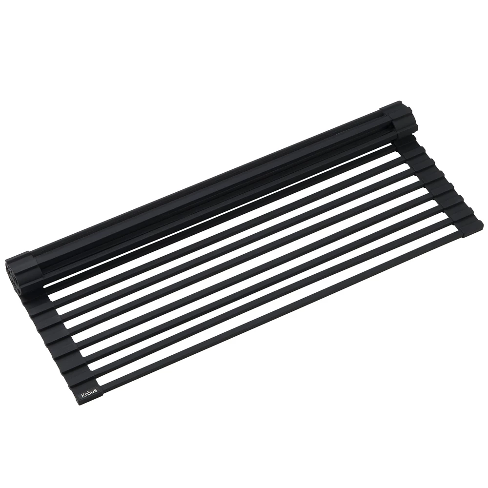 KRAUS Multipurpose Over-Sink Roll-Up Dish Drying Rack In Black 3 KRAUS Multipurpose Over-Sink Roll-Up Dish Drying Rack In Black - Image 3