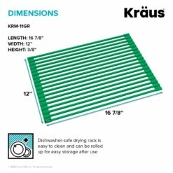 KRAUS Multipurpose Workstation Sink Roll-Up Dish Drying Rack In Green 16 KRAUS Multipurpose Workstation Sink Roll-Up Dish Drying Rack In Green -Storage Furniture Sales 2024 330765005 AlternateImage6