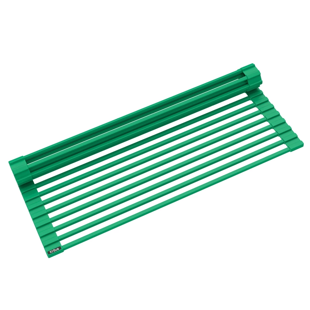 KRAUS Multipurpose Workstation Sink Roll-Up Dish Drying Rack In Green 2 KRAUS Multipurpose Workstation Sink Roll-Up Dish Drying Rack In Green - Image 2