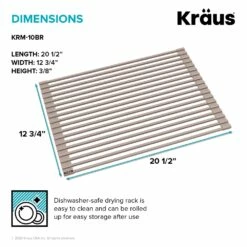 KRAUS Multipurpose Over-Sink Roll-Up Dish Drying Rack In Brown -Storage Furniture Sales 2024 330765006 AlternateImage7