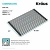 KRAUS Multipurpose Workstation Sink Roll-Up Dish Drying Rack In Black
