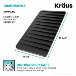 Kraus Self-Draining Silicone Drying Mat - Black -Storage Furniture Sales 2024 330769020 AlternateImage3