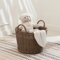 Vifah Mila Storage And Organizing Basket With Handles - Round - Resin - 19-in -Storage Furniture Sales 2024 330770126 AlternateImage1