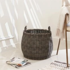 Vifah Valeria Plant Pot And Laundry Basket With Handles - Round - Resin - 18-in 10 Vifah Valeria Plant Pot And Laundry Basket With Handles - Round - Resin - 18-in -Storage Furniture Sales 2024 330770140 AlternateImage1