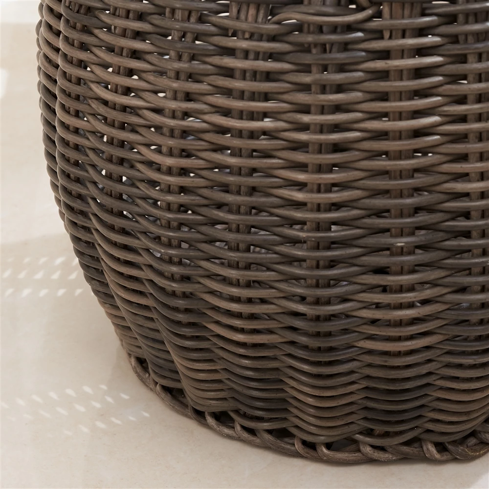 Vifah Valeria Plant Pot And Laundry Basket With Handles - Round - Resin - 18-in 2 Vifah Valeria Plant Pot And Laundry Basket With Handles - Round - Resin - 18-in - Image 2