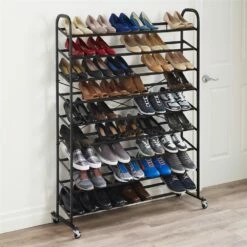 Neatfreak 40-Pair Black Metal Shoe Tree Tower