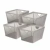 Neatfreak 4-Pack 13.98-in X 10-in X 15.98-in Large Fabric Storage Bin With Mesh Front