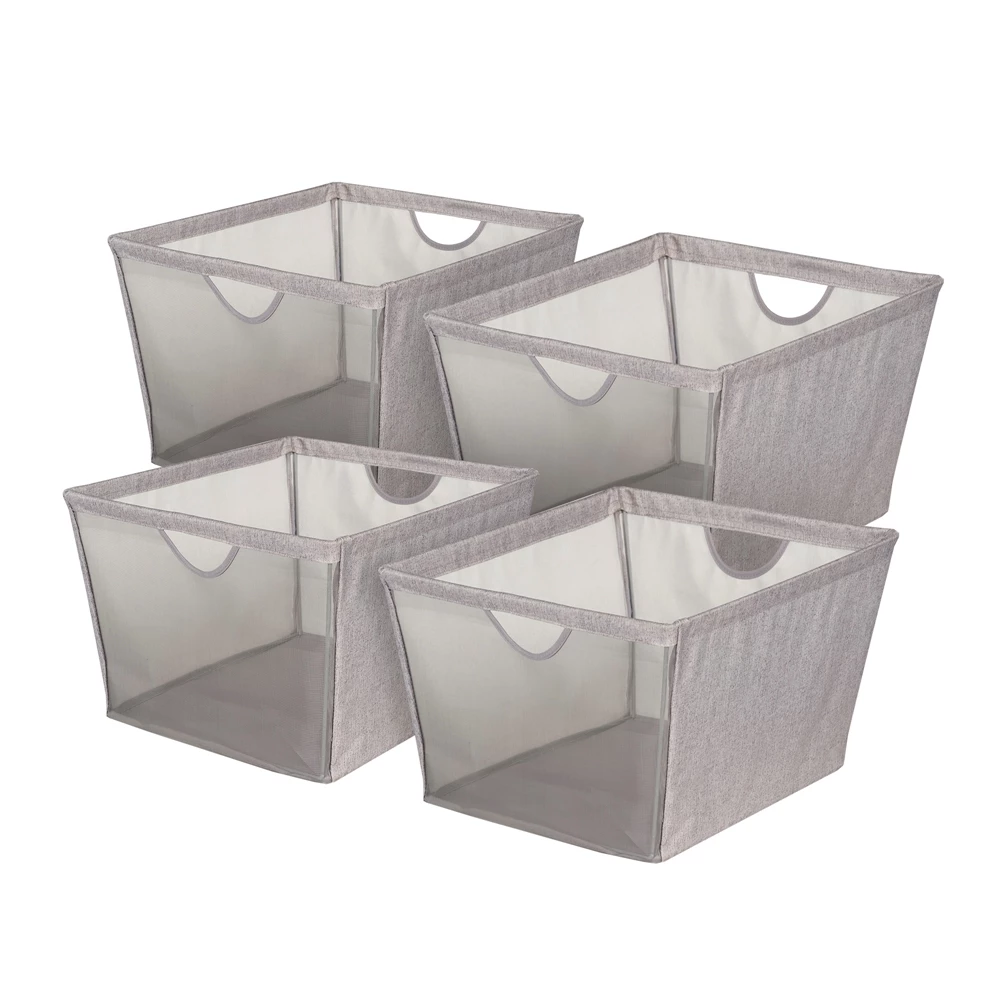 Neatfreak 4-Pack 13.98-in X 10-in X 15.98-in Large Fabric Storage Bin With Mesh Front 1 Neatfreak 4-Pack 13.98-in X 10-in X 15.98-in Large Fabric Storage Bin With Mesh Front