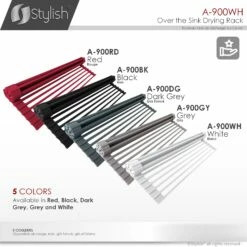 Stylish 20.5-in White Roll-Up Stainless Steel Drying Rack -Storage Furniture Sales 2024 330820370 AlternateImage7