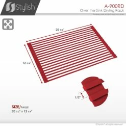 Stylish 20.5-in Red Roll-Up Stainless Steel Drying Rack -Storage Furniture Sales 2024 330820372 AlternateImage8