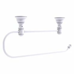 Allied Brass Metal Mounted Matte White Paper Towel Holder