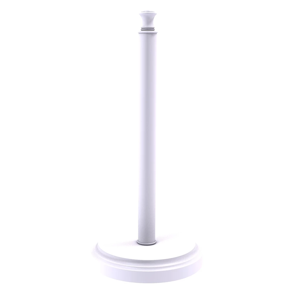 Allied Brass Metal Freestanding Matte White Paper Towel Holder 1 Allied Brass Metal Freestanding Matte White Paper Towel Holder