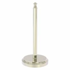 Allied Brass Metal Freestanding Polished Nickel Paper Towel Holder
