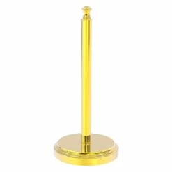 Allied Brass Metal Freestanding Polished Brass Paper Towel Holder