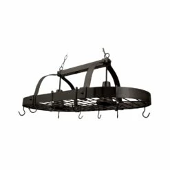 Home Collection 19.25-in X 35.5-in Oil Rubbed Bronze Lighted Pot Rack -Storage Furniture Sales 2024 330875778 MainImage 001