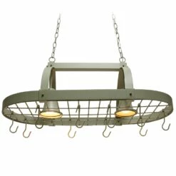 Home Collection 19.25-in X 35.5-in Grey Lighted Pot Rack -Storage Furniture Sales 2024 330875992 AlternateImage2