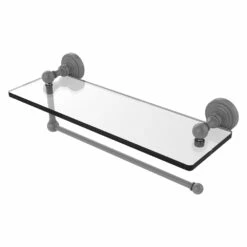 Allied Brass 16-in Metal Mounted Matte Grey Paper Towel Holder