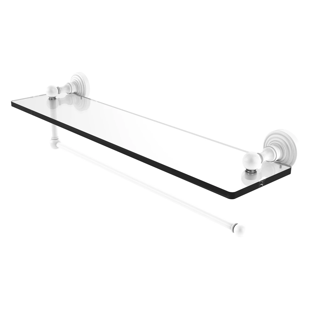 Allied Brass 22-in Metal Mounted Matte White Paper Towel Holder 1 Allied Brass 22-in Metal Mounted Matte White Paper Towel Holder