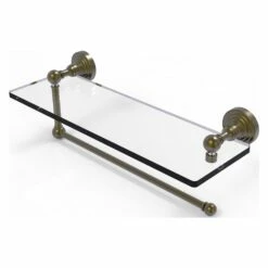 Allied Brass 16-in Metal Mounted Antique Brass Paper Towel Holder