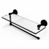 Allied Brass 16-in Metal Mounted Matte Black Paper Towel Holder
