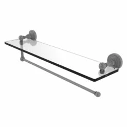 Allied Brass 22-in Metal Mounted Matte Grey Paper Towel Holder