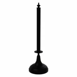 Allied Brass Metal Matte Black Freestanding Paper Towel Holder