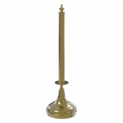Allied Brass Metal Unlacquered Brass Freestanding Paper Towel Holder