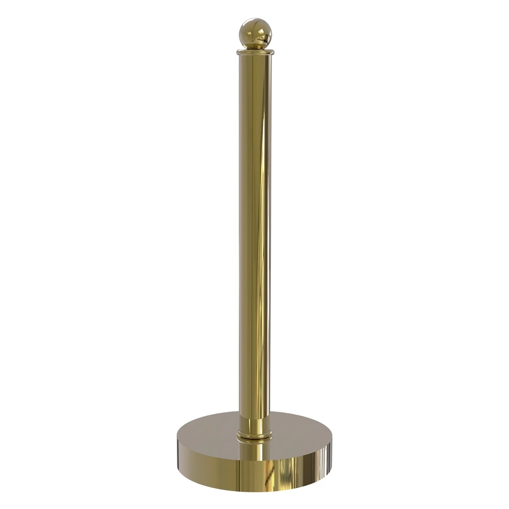 Allied Brass Metal Freestanding Unlacquered Brass Paper Towel Holder 1 Allied Brass Metal Freestanding Unlacquered Brass Paper Towel Holder
