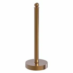 Allied Brass Metal Freestanding Brushed Bronze Paper Towel Holder