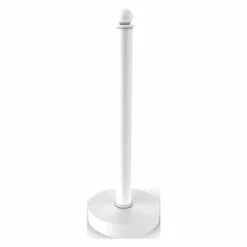 Allied Brass Metal Freestanding Matte White Paper Towel Holder