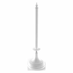 Allied Brass Metal Matte White Freestanding Paper Towel Holder