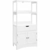 VASAGLE 11-in White Wood Composite Freestanding Storage Cabinet