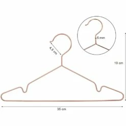SONGMICS Rose/Gold Children-Sized Metal Clothes Hanger - Set Of 20 -Storage Furniture Sales 2024 330912846 AlternateImage6